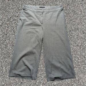 Betty Barclay Houndstooth Wide-Leg Cropped Trousers - Size 16